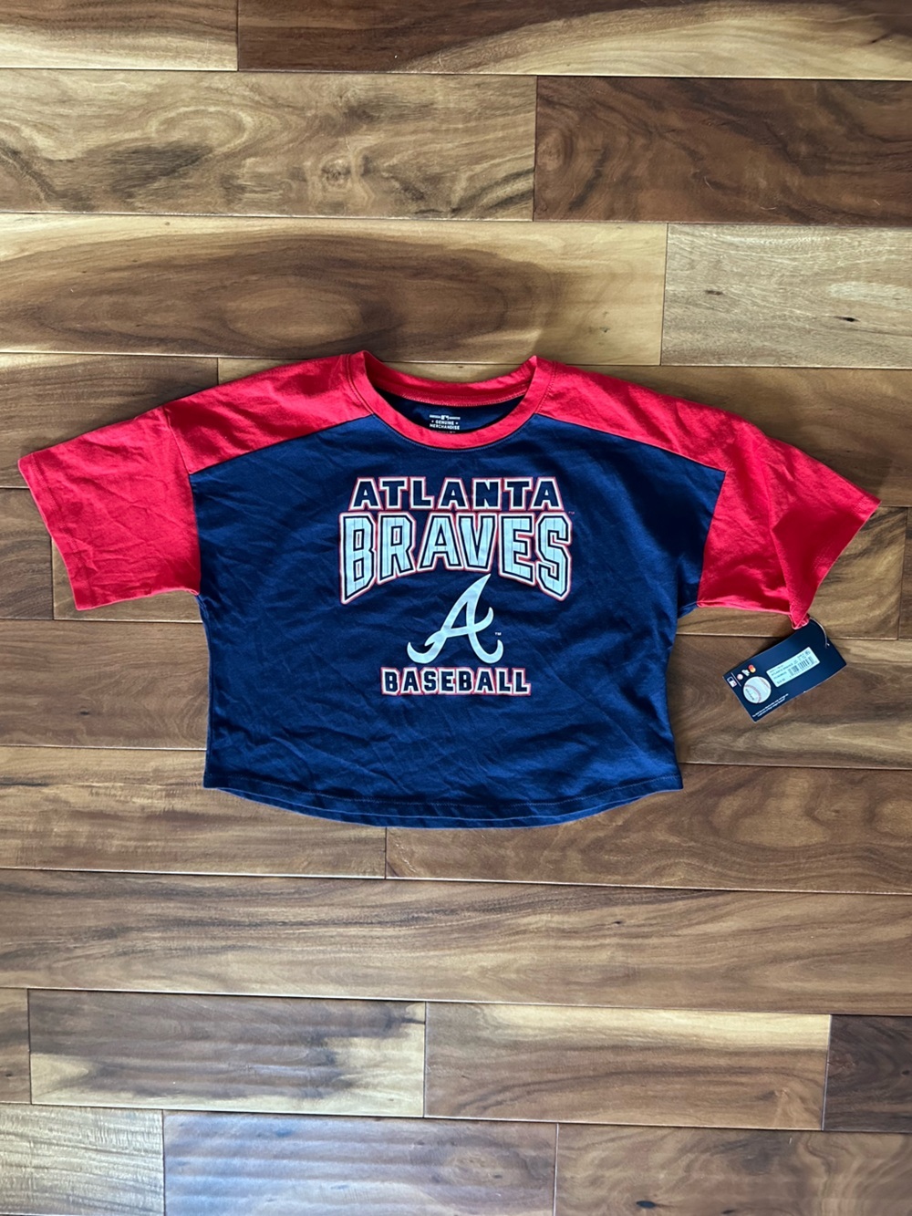 Genuine Merchandise Atlanta Braves Red & Navy Kids Tee size Youth Large